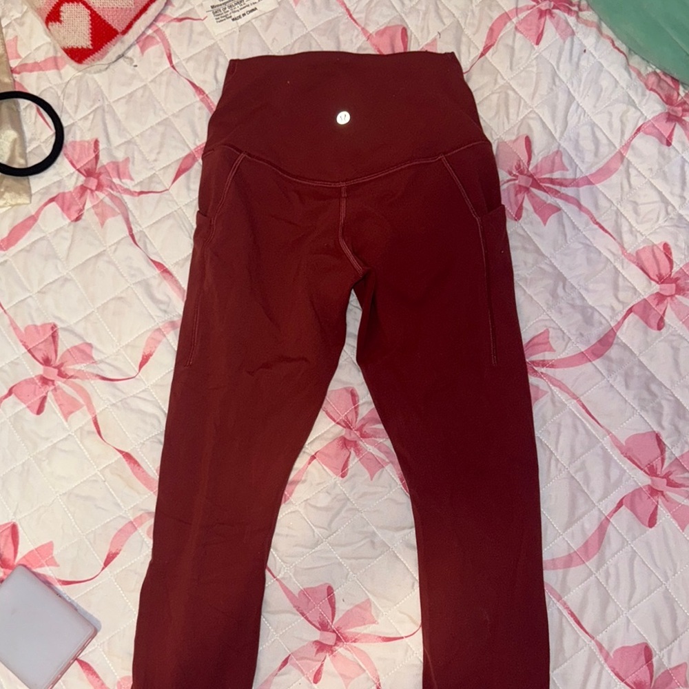lululemon brick red leggings